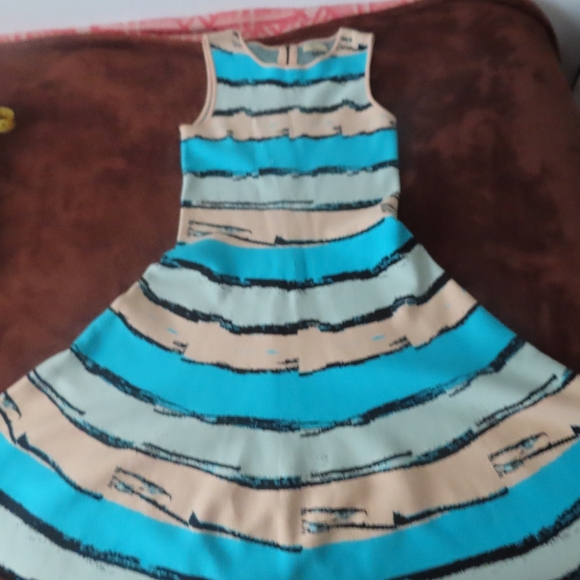 Issa London Multicolor Striped Sleeveless Knit Midi Jacket Womens Dress Size M - Picture 6 of 9